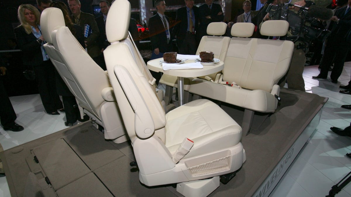Chrysler's Stow 'n Swivel seating