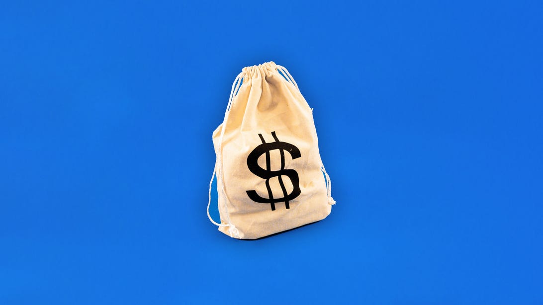Savings in a bag with a dollar sign
