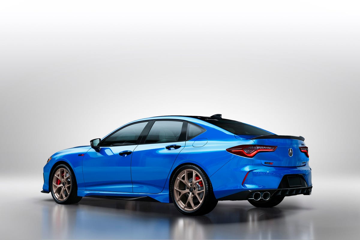 A blue 2023 Acura TLX Type S PMC Edition