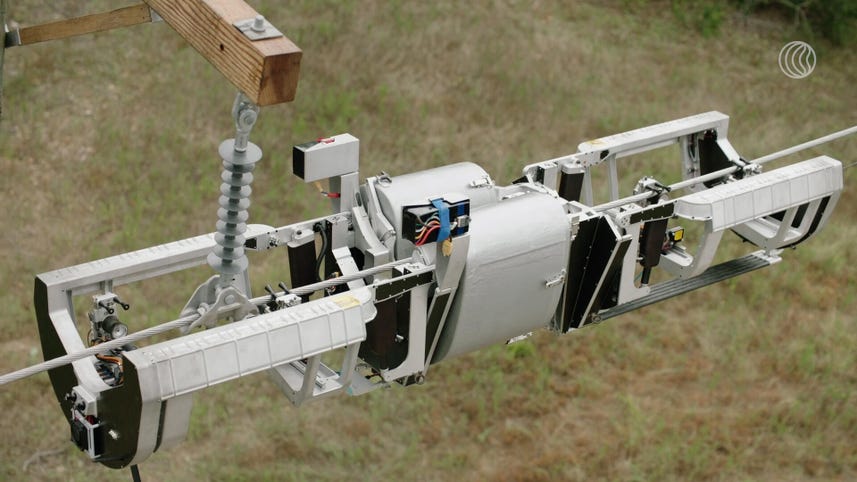 Facebook builds a fiber-optic-spewing, power line-crawling robot