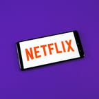 Netflix logo on a phone