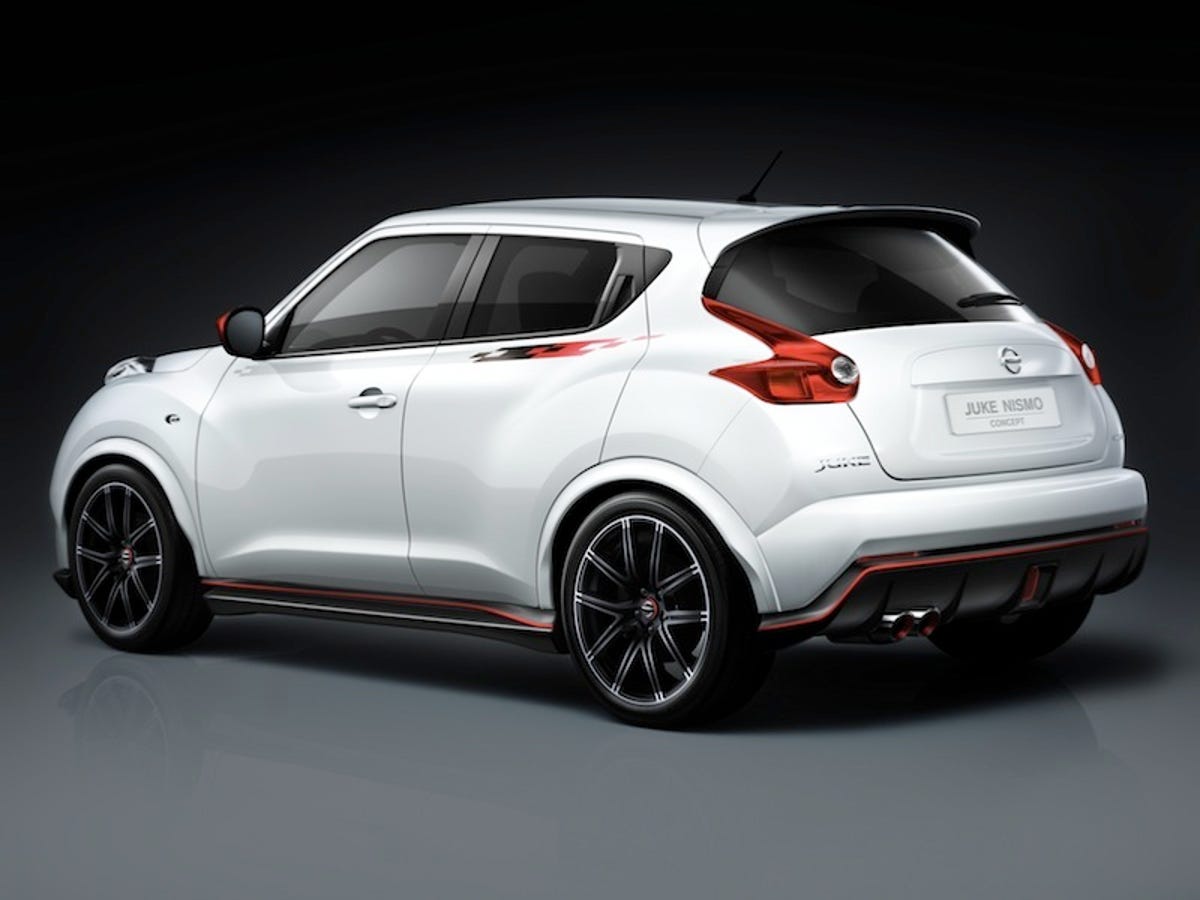 The Juke Nismo concept sports larger wheels and an aerodynamic body kit.