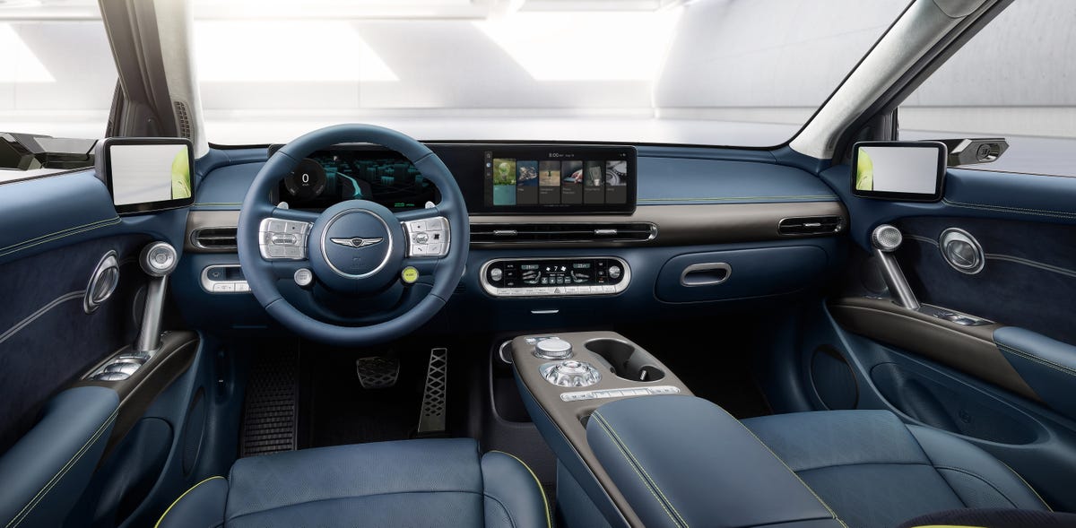 2023 Genesis GV60 blue interior