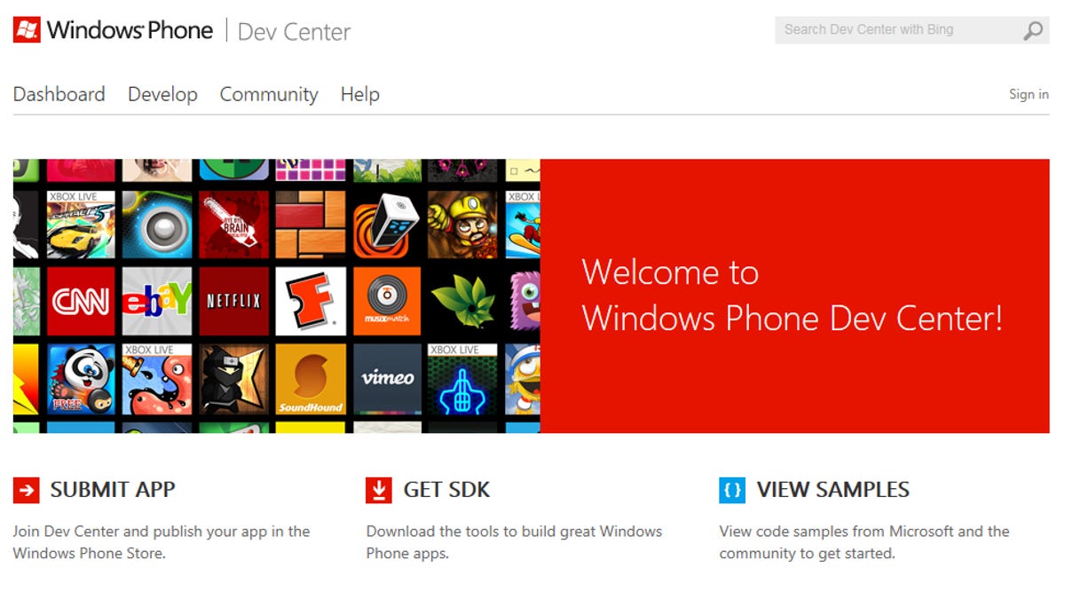 A look at Microsoft's new Windows Phone Dev Center.