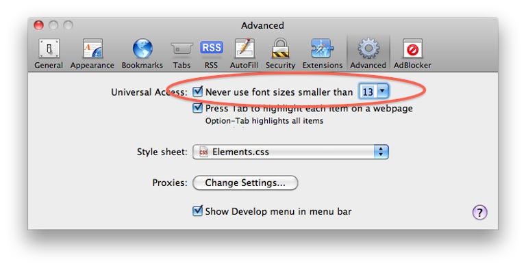 Troubleshooting and managing small fonts in Web sites - CNET