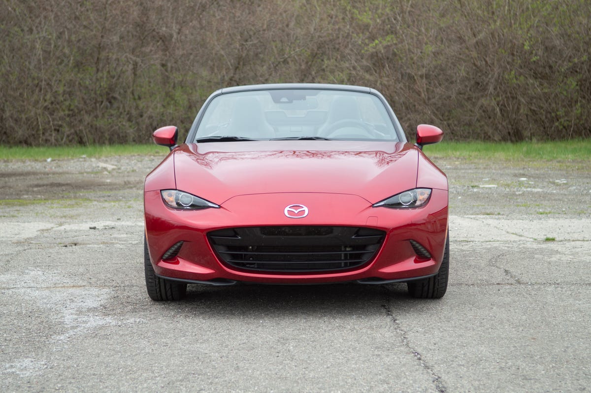 2022 Mazda MX-5 Miata, showing the front end from above