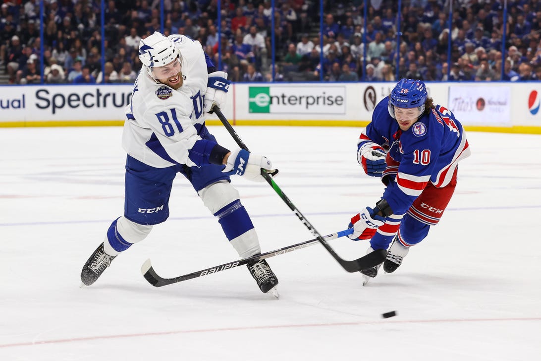 NHL Playoffs 2022: Livestream Rangers vs. Lightning in the Eastern Conference Finals Tonight on ESPN
                        The New York Rangers take on the back-to-back Stanley Cup Champions Tampa Bay Lightning in the Eastern Conference Finals.