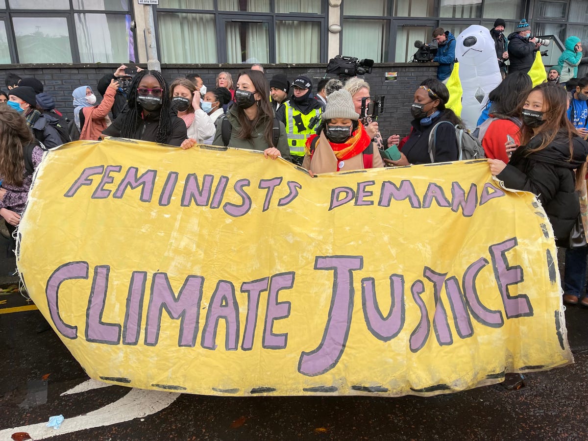 Climate activists protest on the last official day of COP26