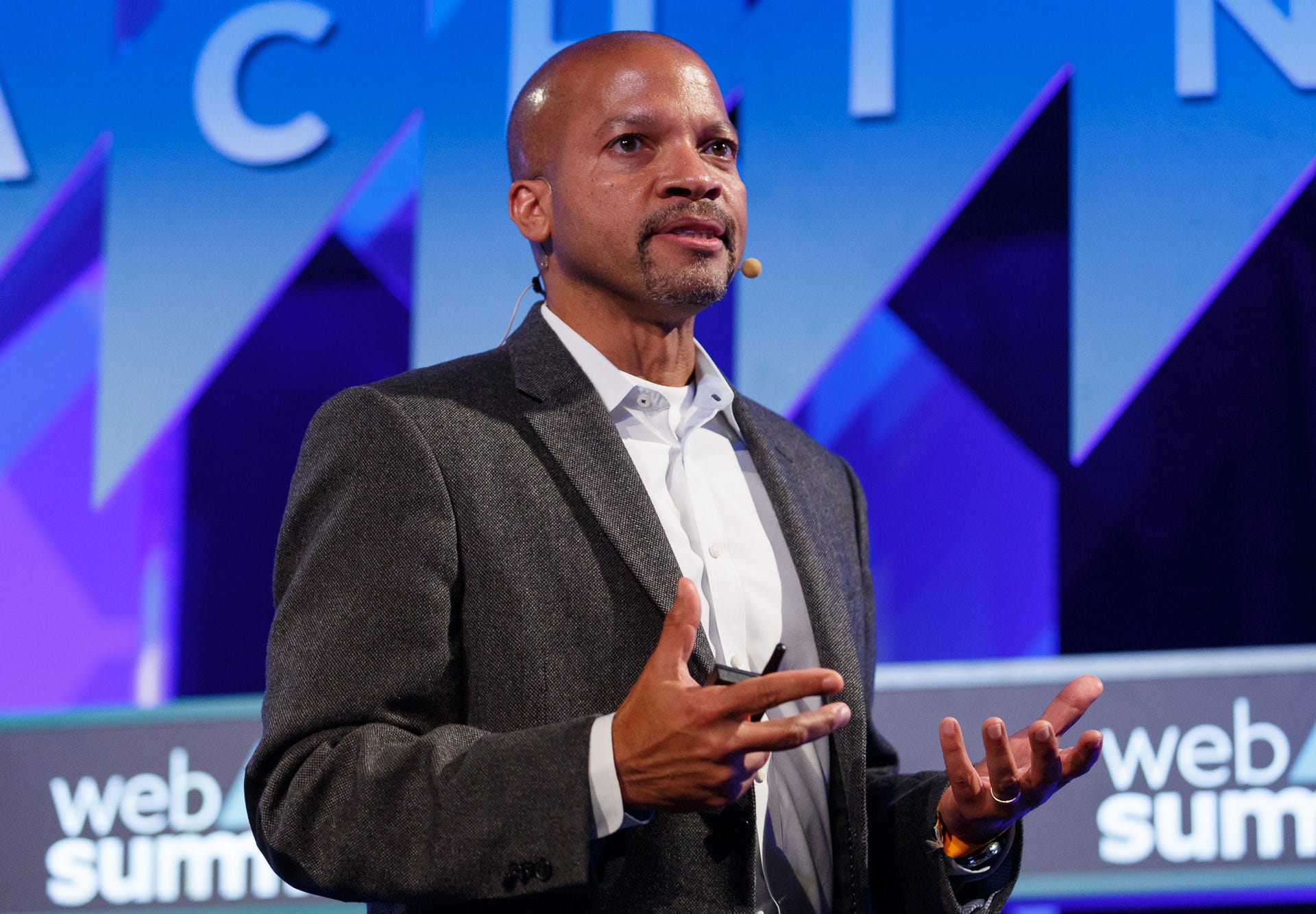 Don Butler, Ford's executive director of connected vehicles and services, speaks at Web Summit​ 2015.