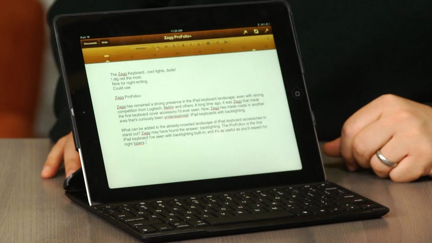 ZaggKeys ProFolio+ for iPad: backlit keyboard case lights it up