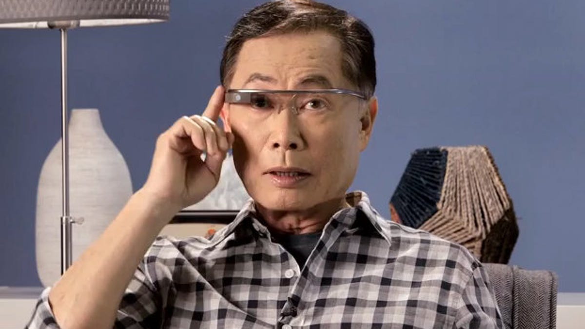 George Takei tries Google Glass
