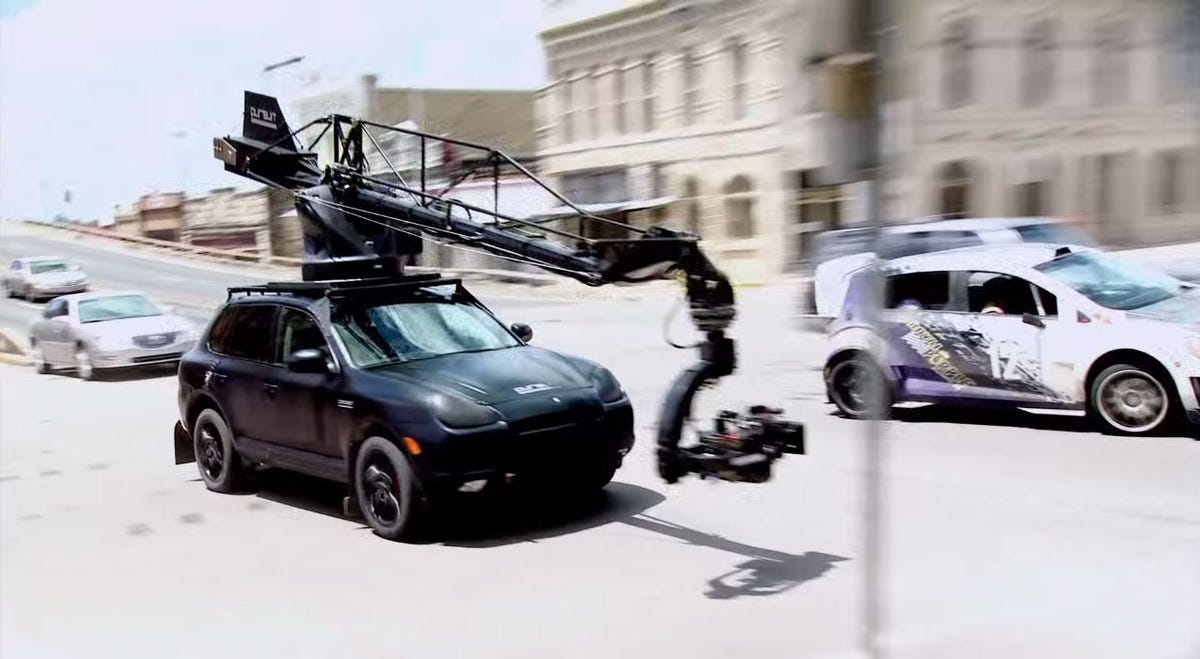 The 38-pound camera is still small enough to be mounted atop a Porsche Cayenne.