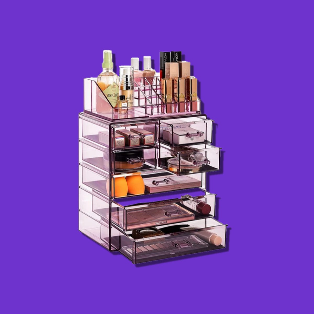 DreamGenius Makeup Organizer 3 Pieces Acrylic Cosmetic Storage Drawers  Organizer for Vanity and Bathroom, Stackable Cosmetic Organizer Countertop  with