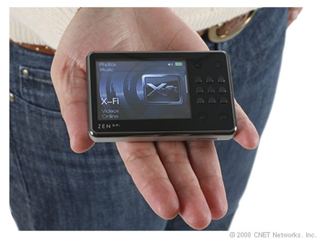 Photo of Creative Zen X-Fi MP3 player.