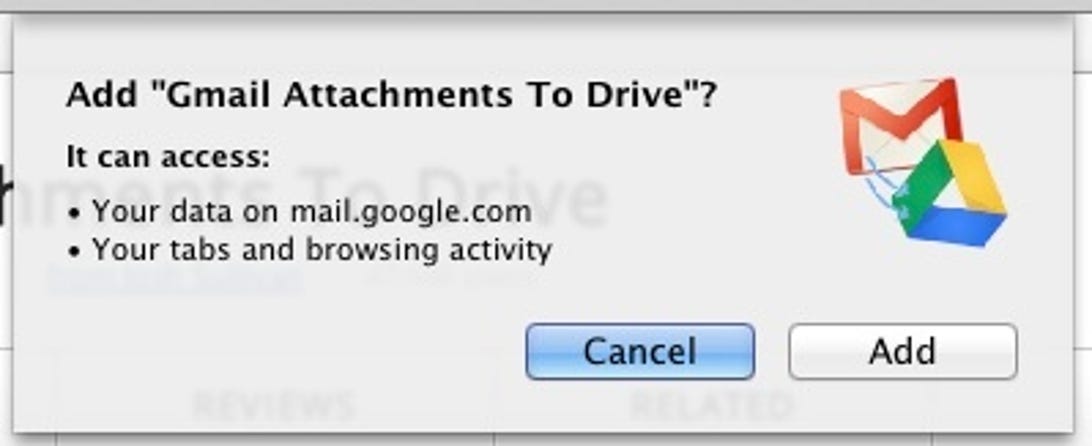 Gmail Attachment to Drive data-access warning