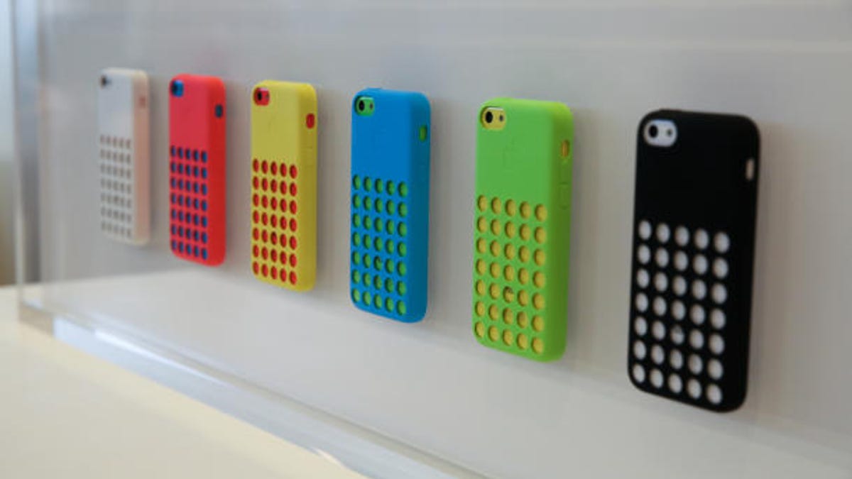 Apple&apos;s iPhone 5C covers.