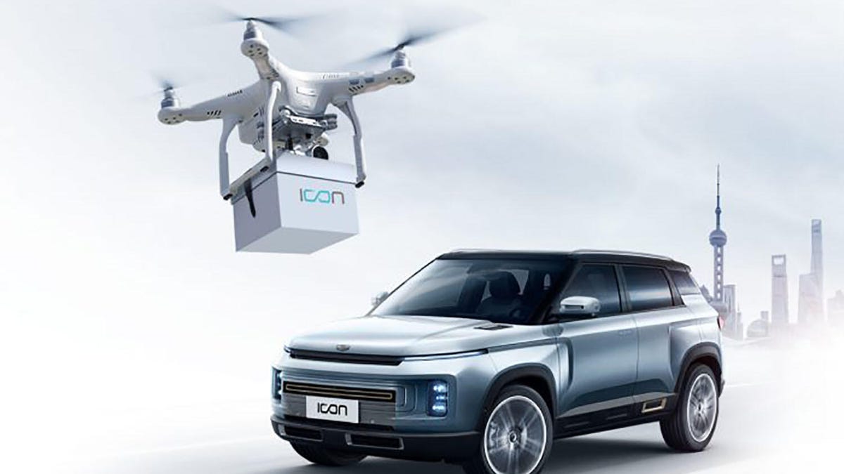 Geely drone delivery