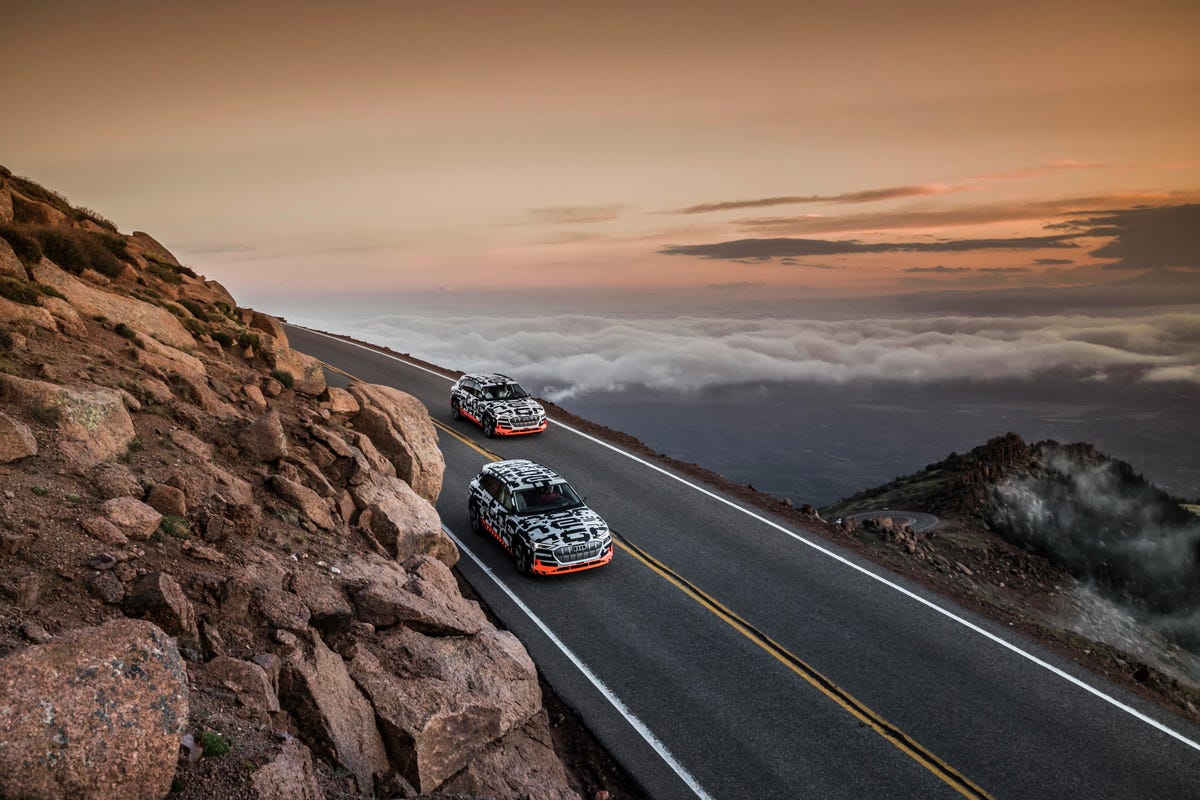 2019 Audi E-Tron electric SUV at Pikes Peak