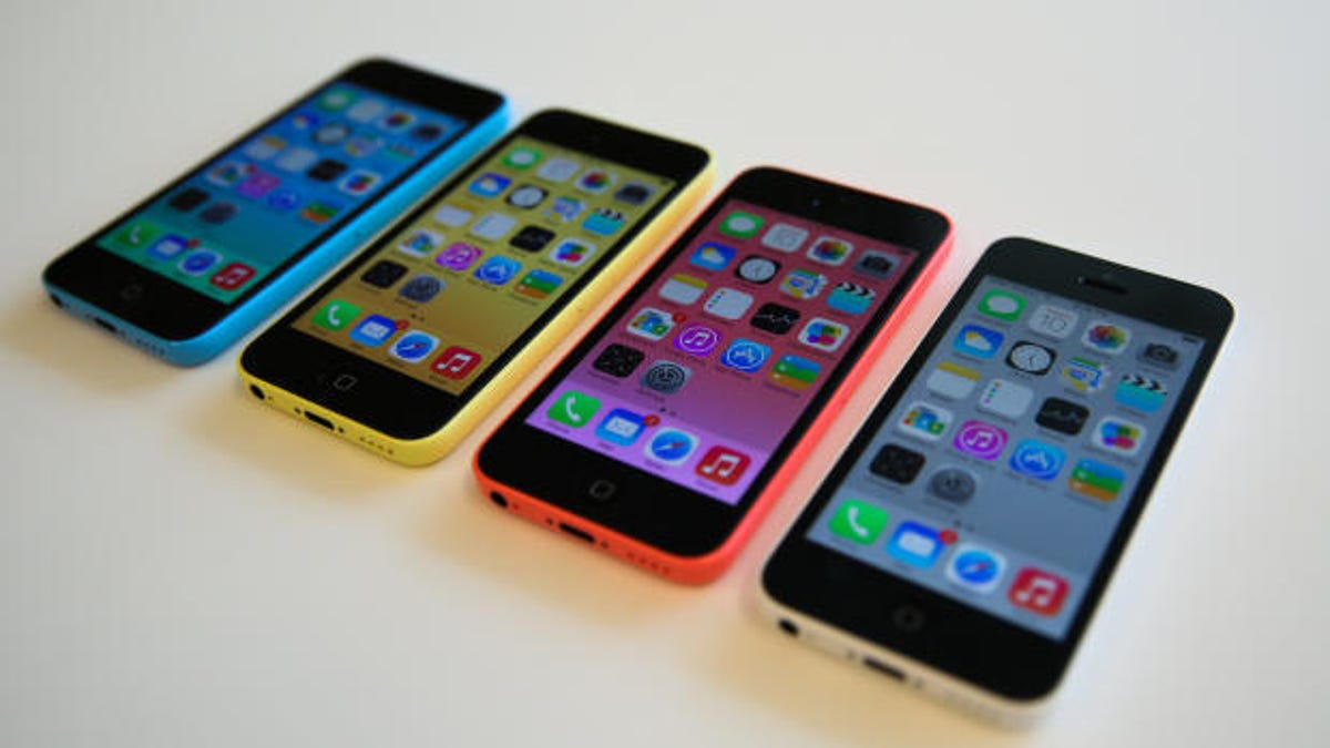 Apple&apos;s iPhone 5C lineup.
