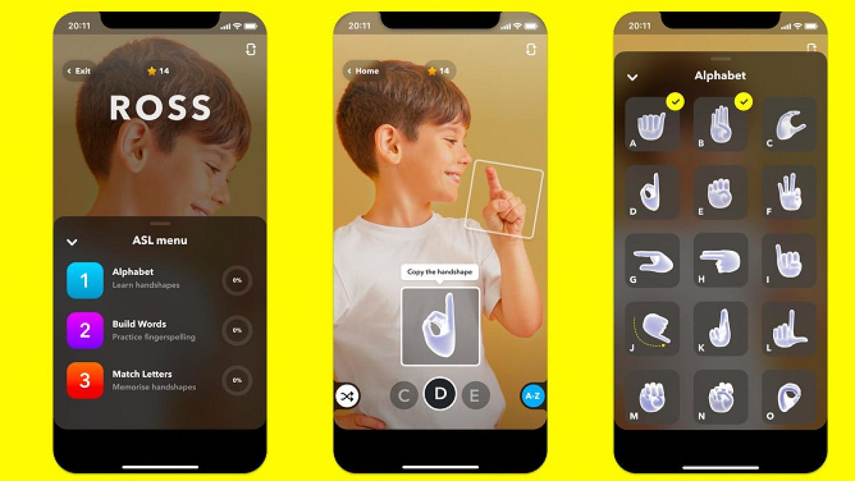 Snapchat ASL Alphabet filter