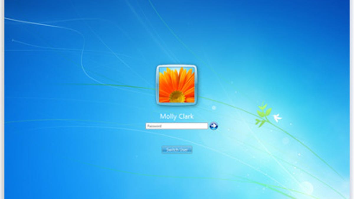 Windows 7 welcome screen