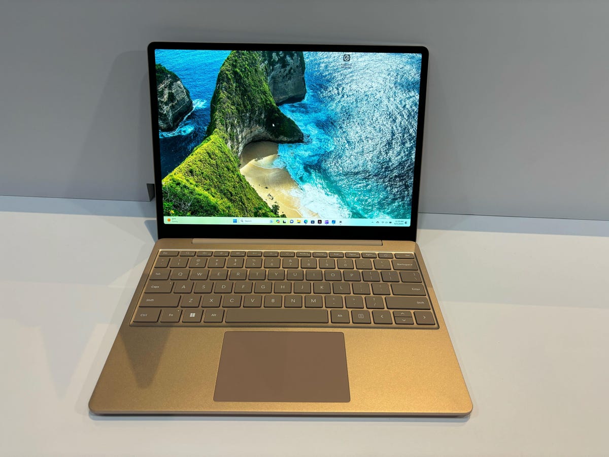 Surface Laptop Go 3 on a table at the Microsoft Event