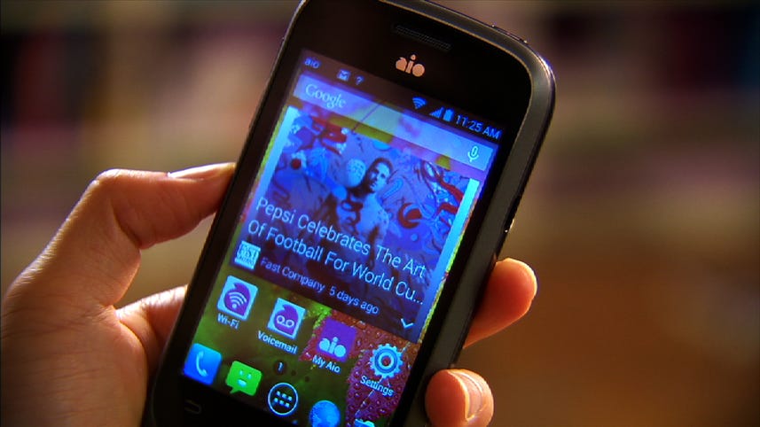 Aio's 3G ZTE Prelude starter smartphone