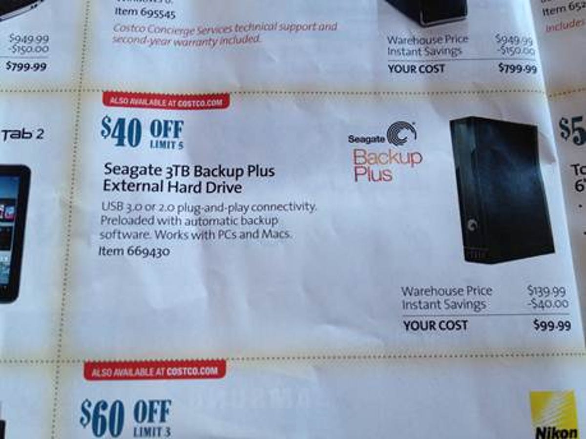 The Costco coupon that got Backblaze to pay people to buy it hard drives on Black Friday.