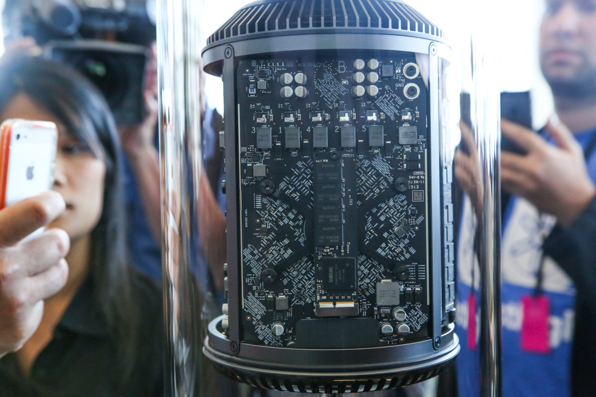 Apple's new Mac Pro, shown off at WWDC in June.