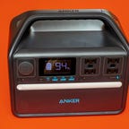 Anker 535 Portable Power Station, a large battery with a carrying handle on top