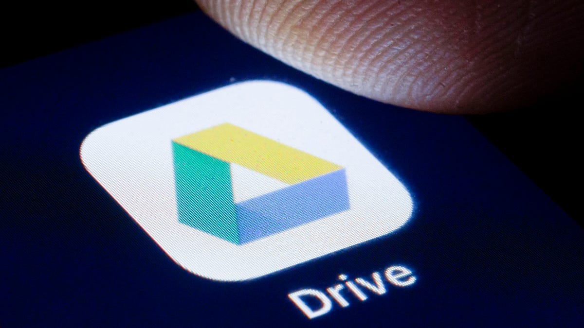 Google Drive app symbol on a phone screen