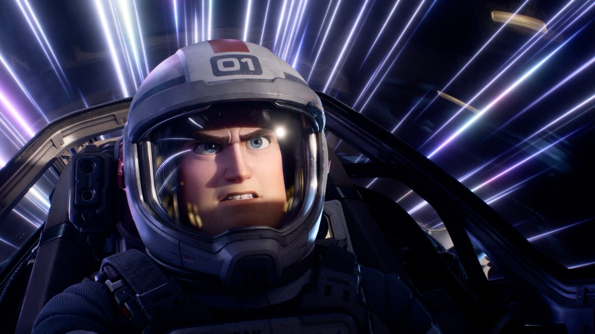 Buzz Lightyear in a spaceship