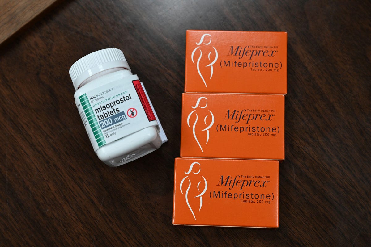 Images of abortion pill packaging