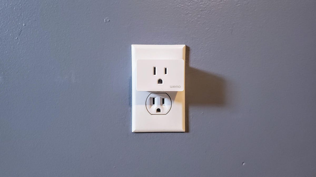 A smart plug in a wall socket