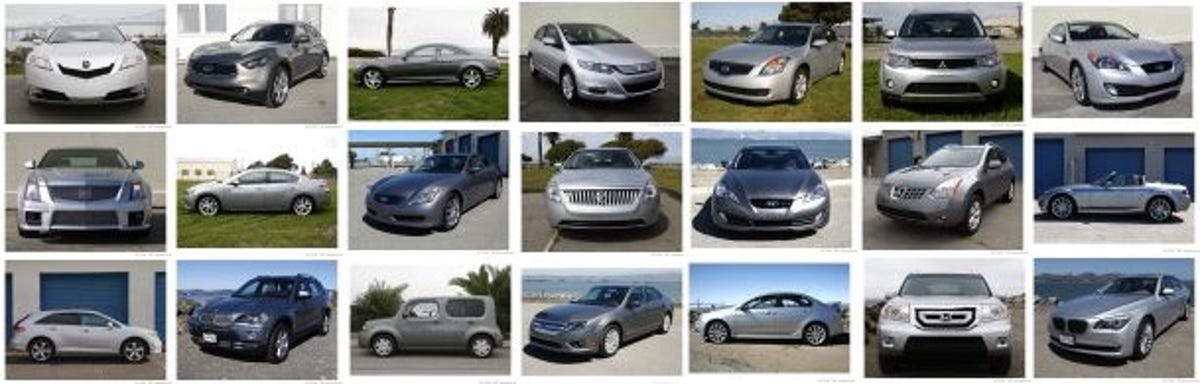 All of the sliver cars tested by CNET in 2009, so far
