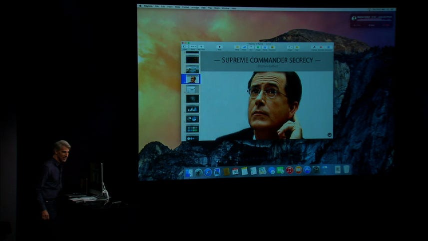 Apple demos Continuity with call to Colbert