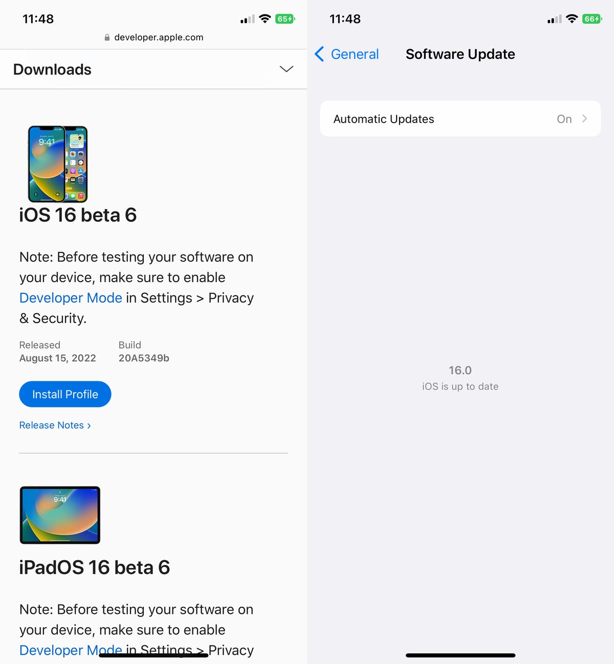 iOS 16 on iPhone