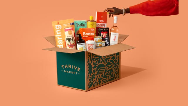 box of thrive market groceries