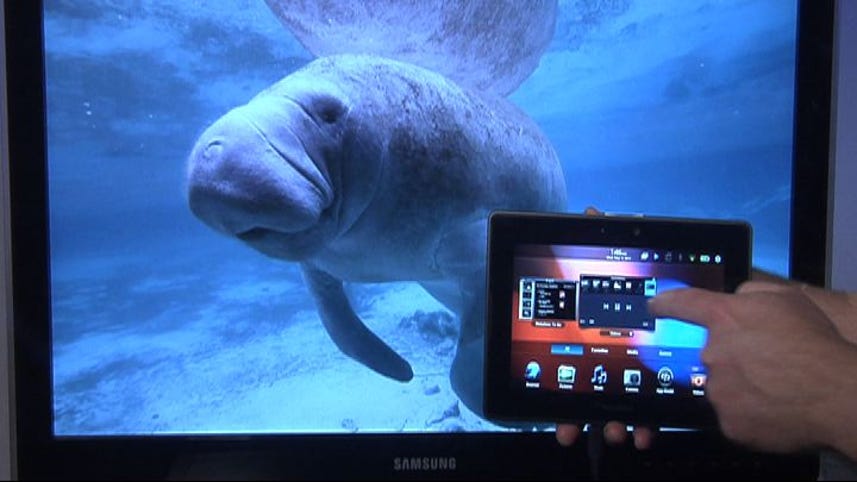 Give presentations with a BlackBerry PlayBook