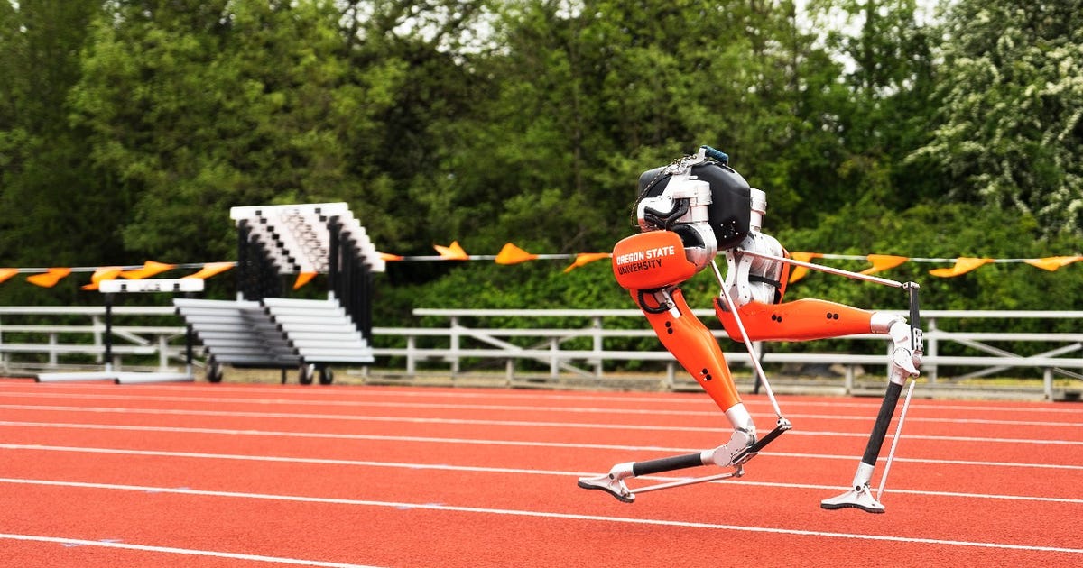 You Might Be Able to Outrun the World's Fastest Two-Legged Robot... for Now - CNET