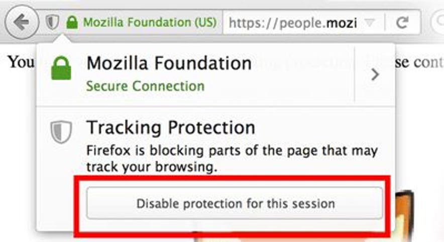 Firefox blocks ads from tracking you
