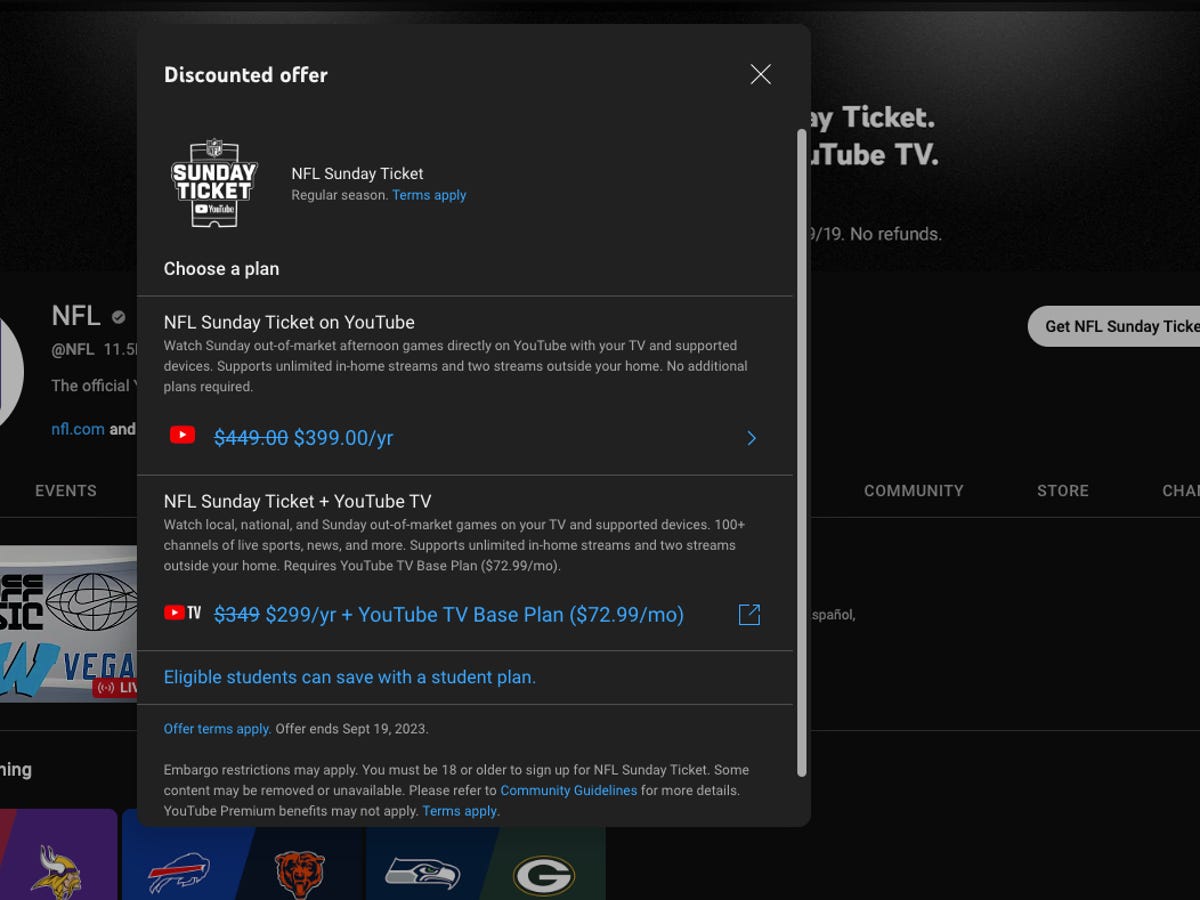 nfl sunday ticket support