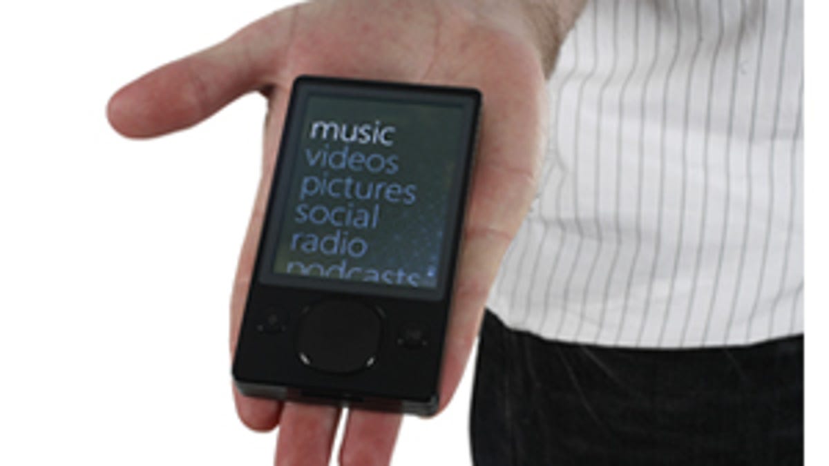 Photo of Zune 120 Mp3 player.