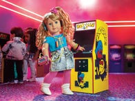 <p>The newest American Doll named Courtney has Pac-Man Fever.</p>