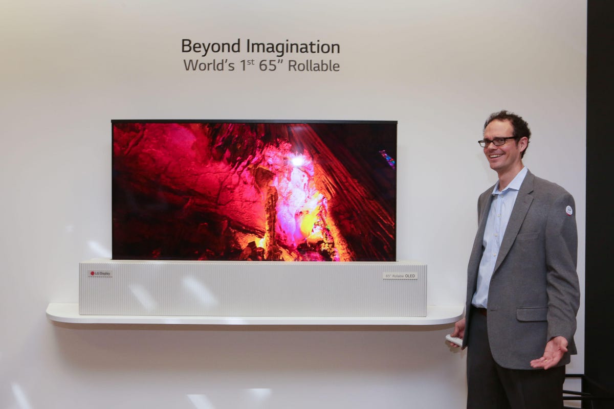 LG Display 65 inch Rollable OLED TV