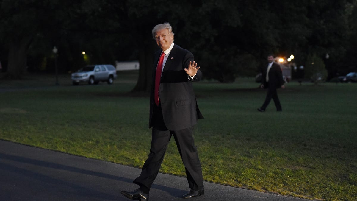 President Trump Returns To White House