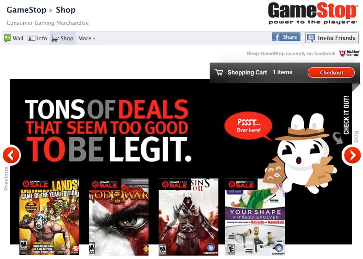 GameStop's new marketplace on Facebook.