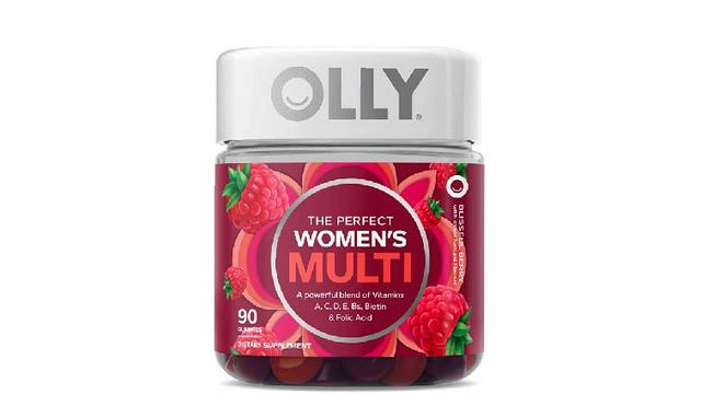 Bottle of Olly women's multivitamin gummies