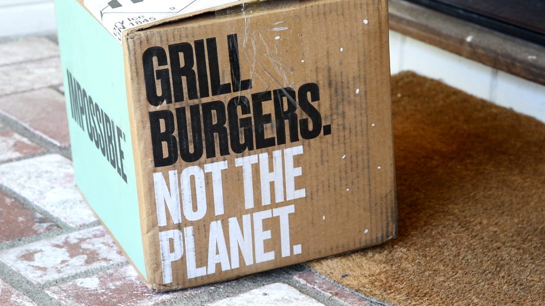 Impossible Burgers arrive on your doorstep