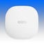A top view of the Eero PoE 6 on a blue-to-white gradient background
